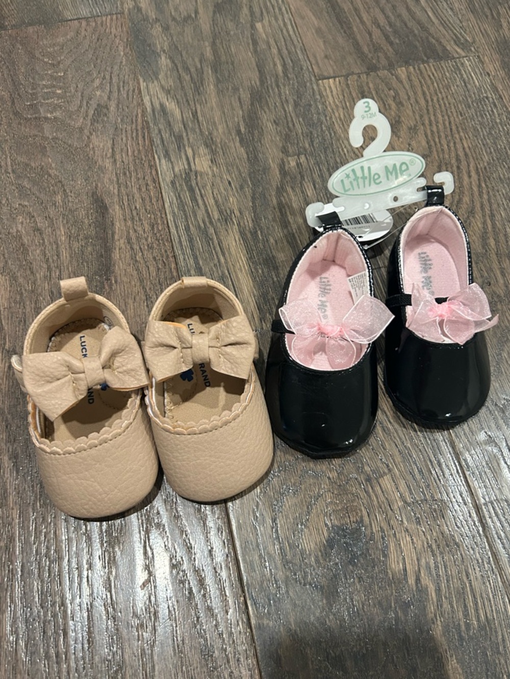 NWT Little Me Bow Mary Janes & Beige Mary Jane Lucky Brand Size 2 and 3 baby